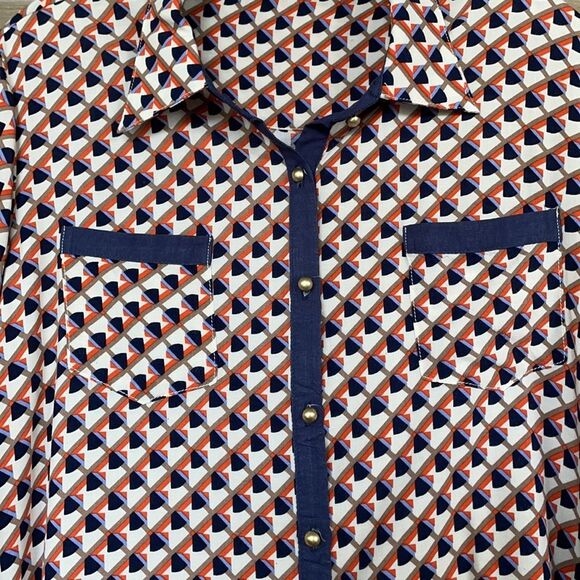 Nordstrom’s Comme Toi button down shirt navy large - Picture 7 of 13